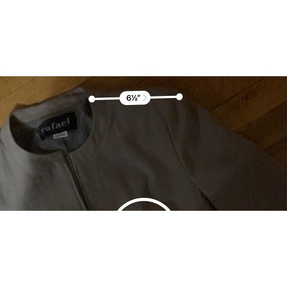 Dress Barn Jacket Size L Grey Suit Outer Long Sleeves Size 14 - Picture 8 of 8